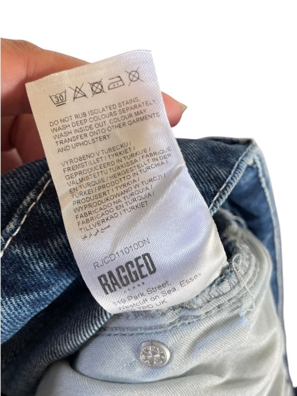 The Ragged Priest Combat Soda Skirt Cargo Blue Demin SZ 26 Y2K Grunge Babe - Picture 3 of 12
